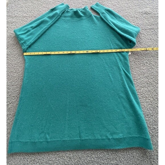 Free People Women Ottoman Preppy 100% Cashmere Tunic Teal Sweater Top Sz M NWT - Picture 6 of 9